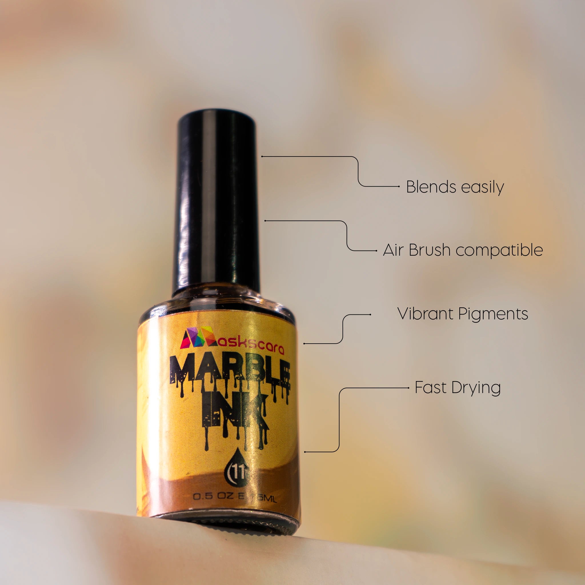 Orange Marble Ink - 15ml