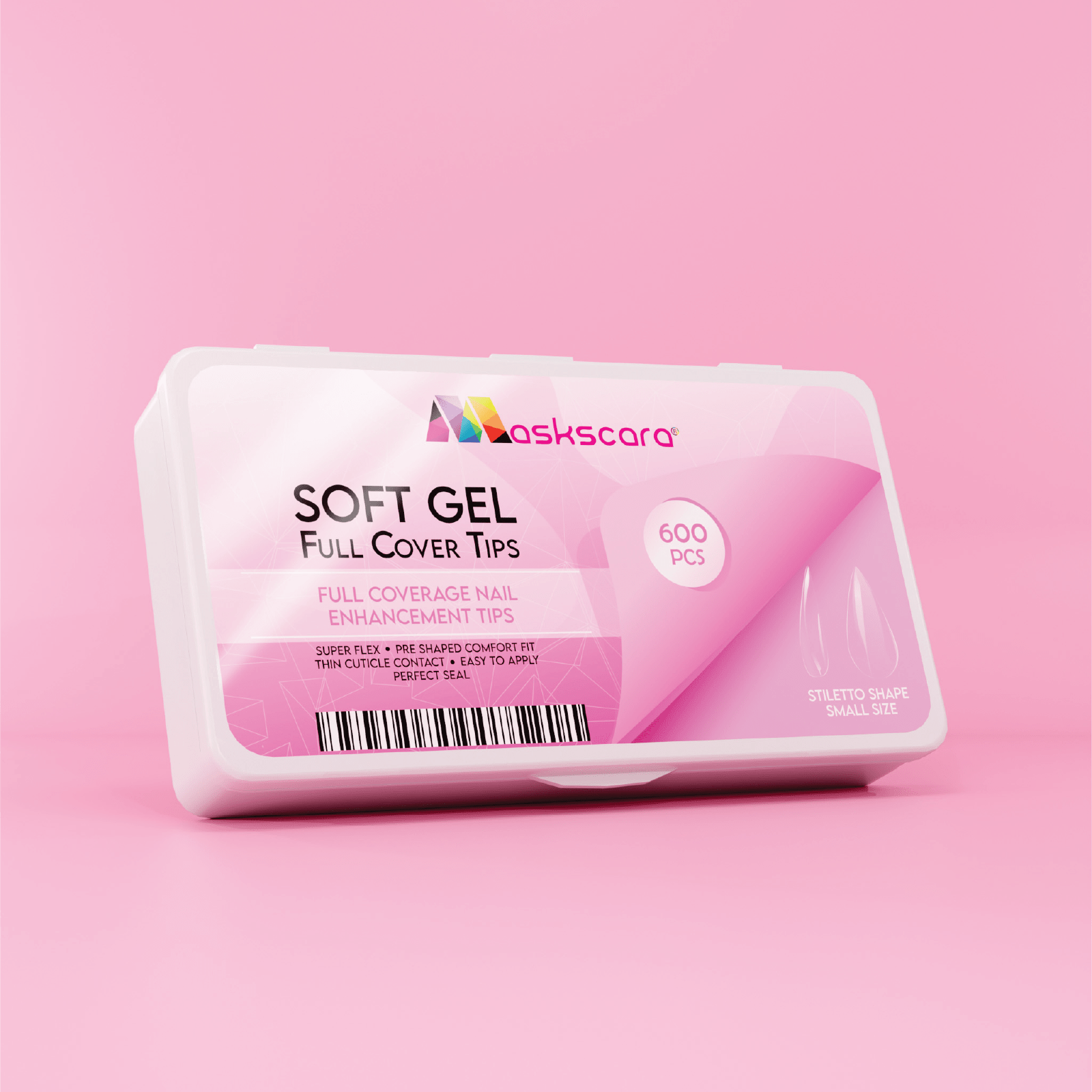Soft Gel Tips - Full Cover (Stiletto Small) - Maskscara