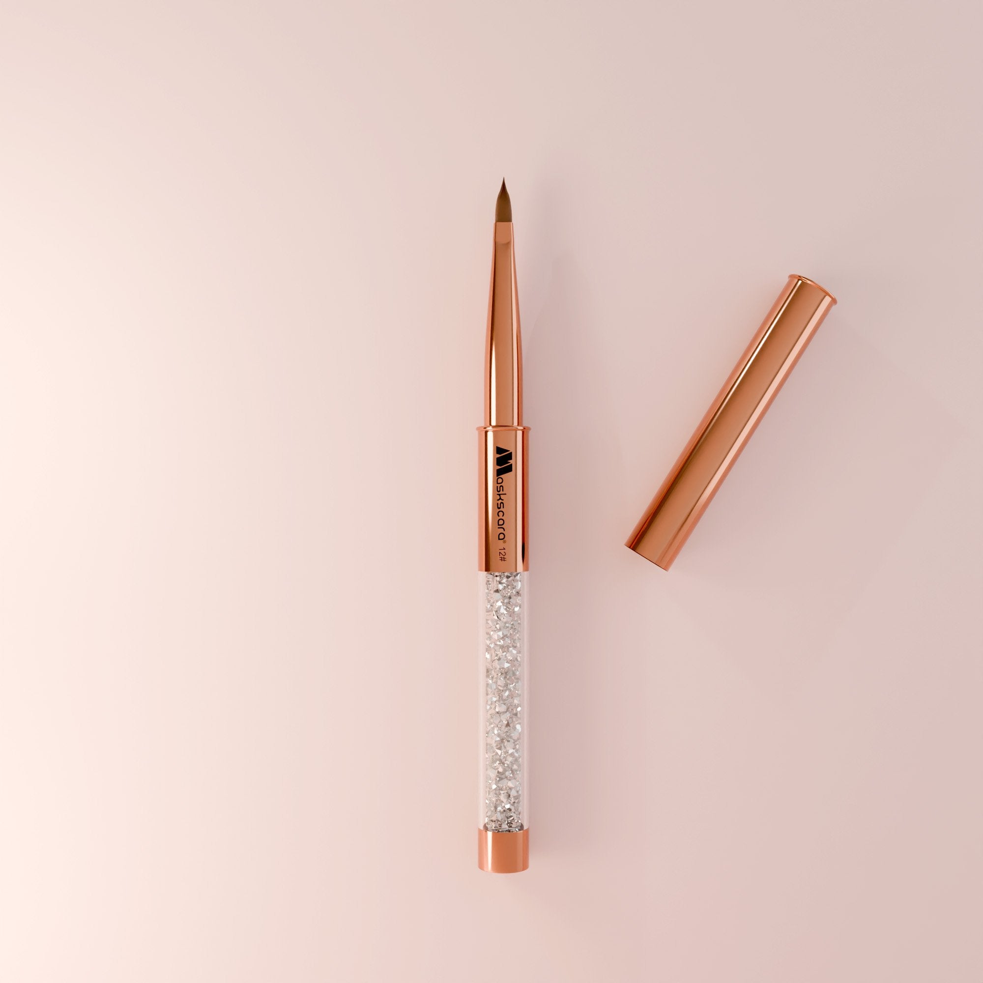 <img scr = “Maskscara Rose Gold 3D Art Brush.jpg” alt = “Rose Gold 3D nail art brush by the brand Maskscara”>