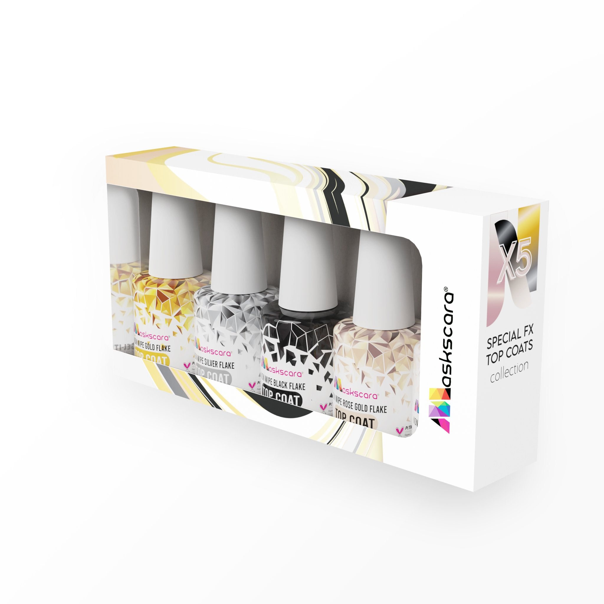 <img scr = “Maskscara Gel-It 5 Pack Special FX Top Coats Kit.jpg” alt = “Special Effects Gel Polish Kit by the brand Maskscara ”>