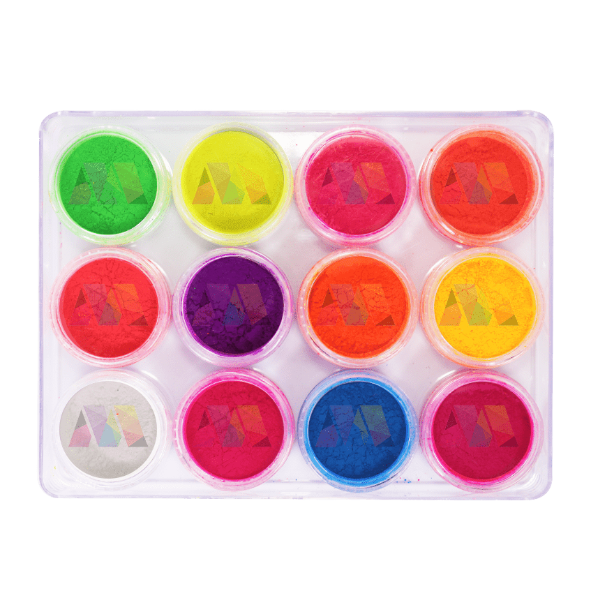 12 Color Fluorescent Nail Art Neon Pigment - Maskscara