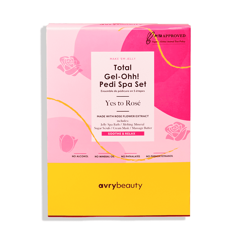 Total Gel-Ohh 5 Step Pedi Spa Set - Yes To Rosé - Maskscara