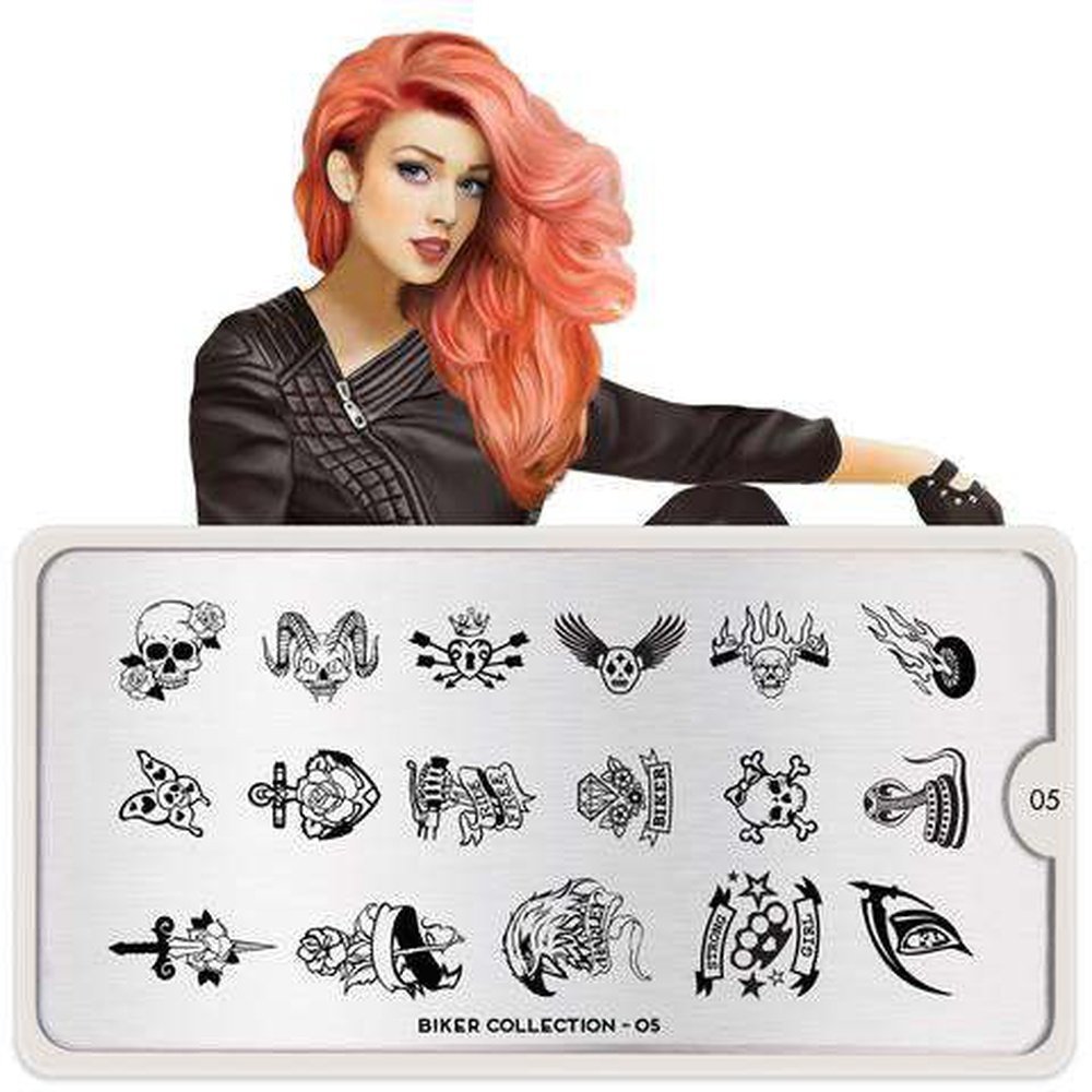 Moyou London Stamping Plate - Biker 05 - Maskscara