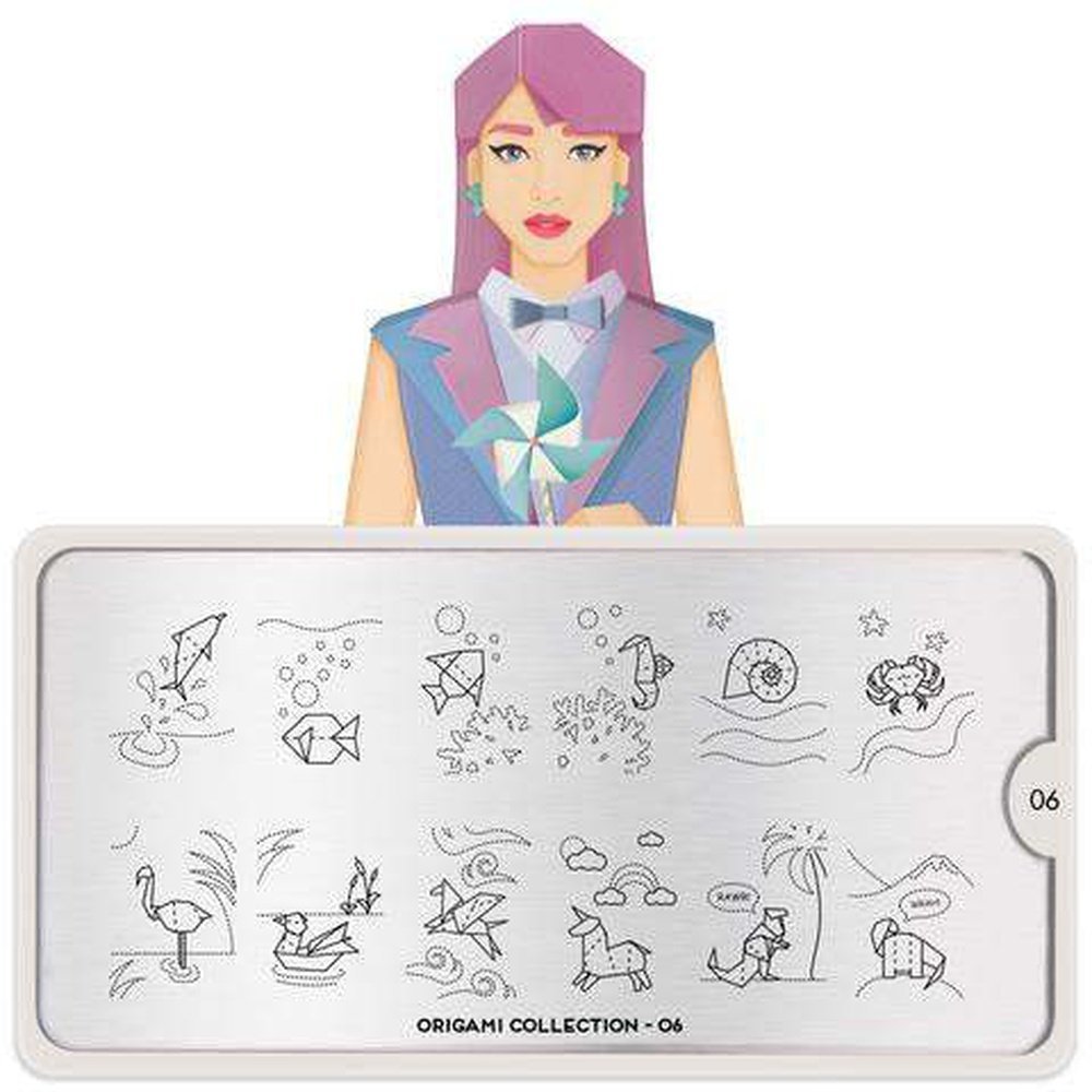 Moyou London Stamping Plate - Origami 06 - Maskscara