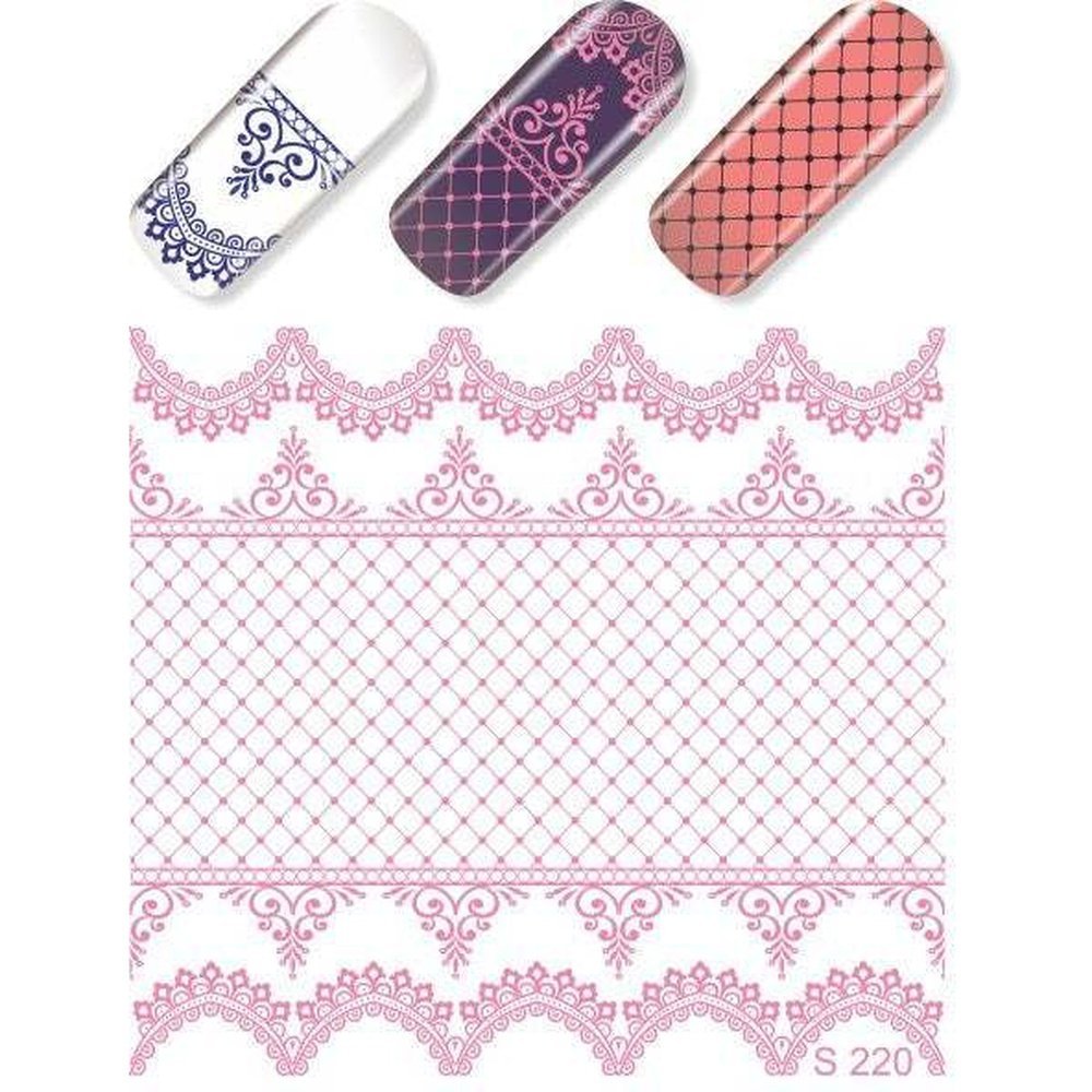 Henna & Net Pink Water Transfer - 220P - Maskscara