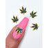 Gold Hemp Leaf Gems (5 Pcs) - Maskscara