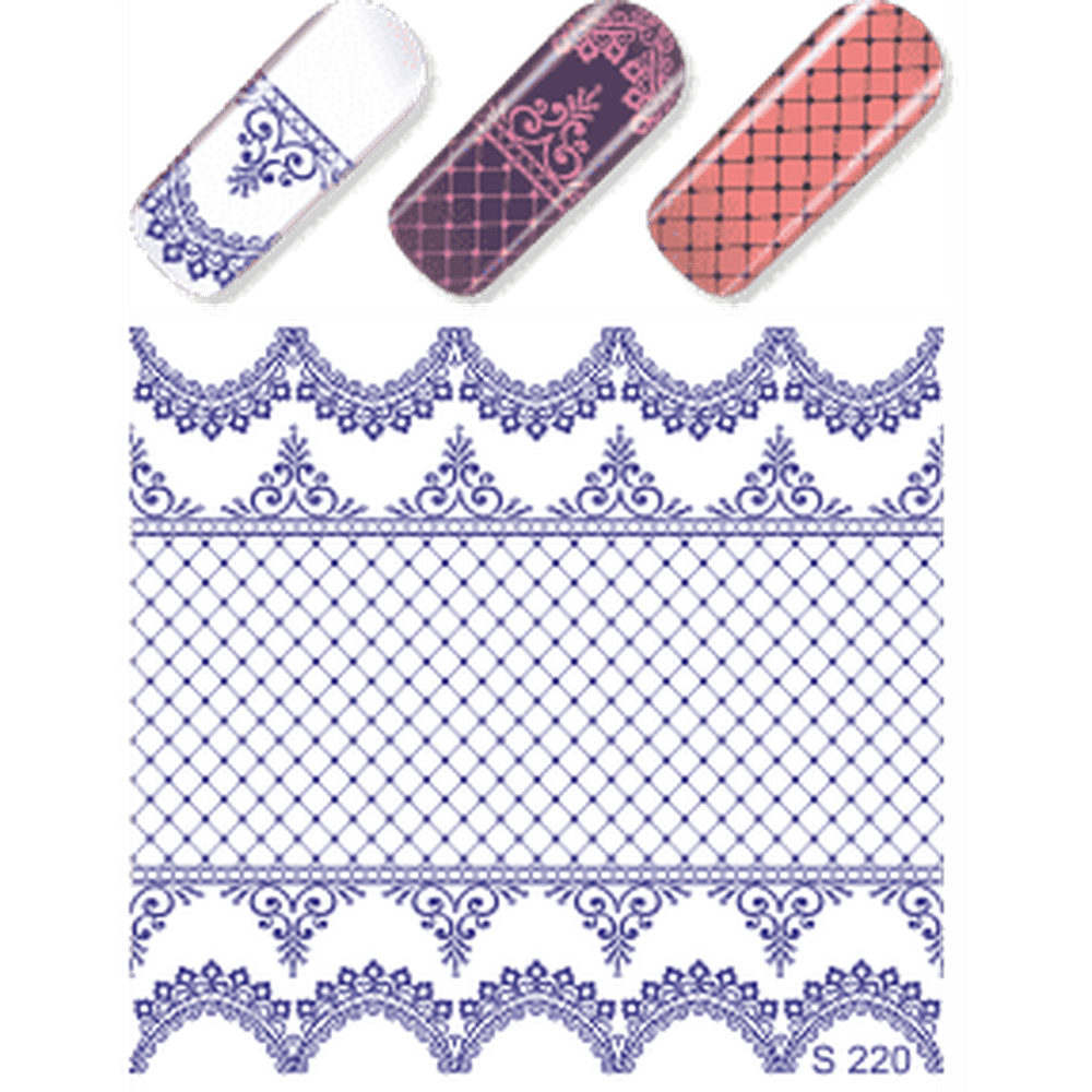 Henna & Net Blue Water Transfer - 220BL - Maskscara