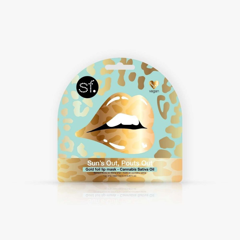 Sun's Out, Pouts Out - Cannabis Sativa - Gold Foil Lip Mask - Maskscara