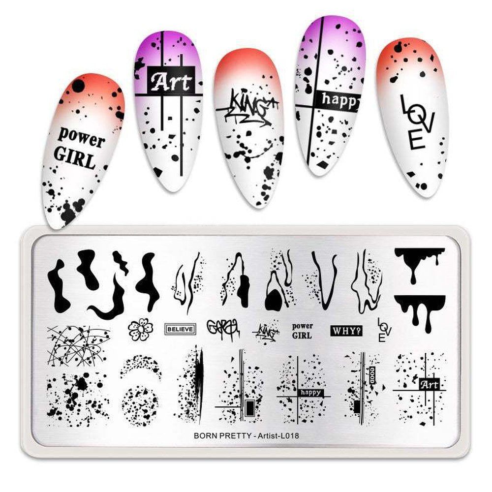 BP Stamping Plate - Artist (L018) - Maskscara