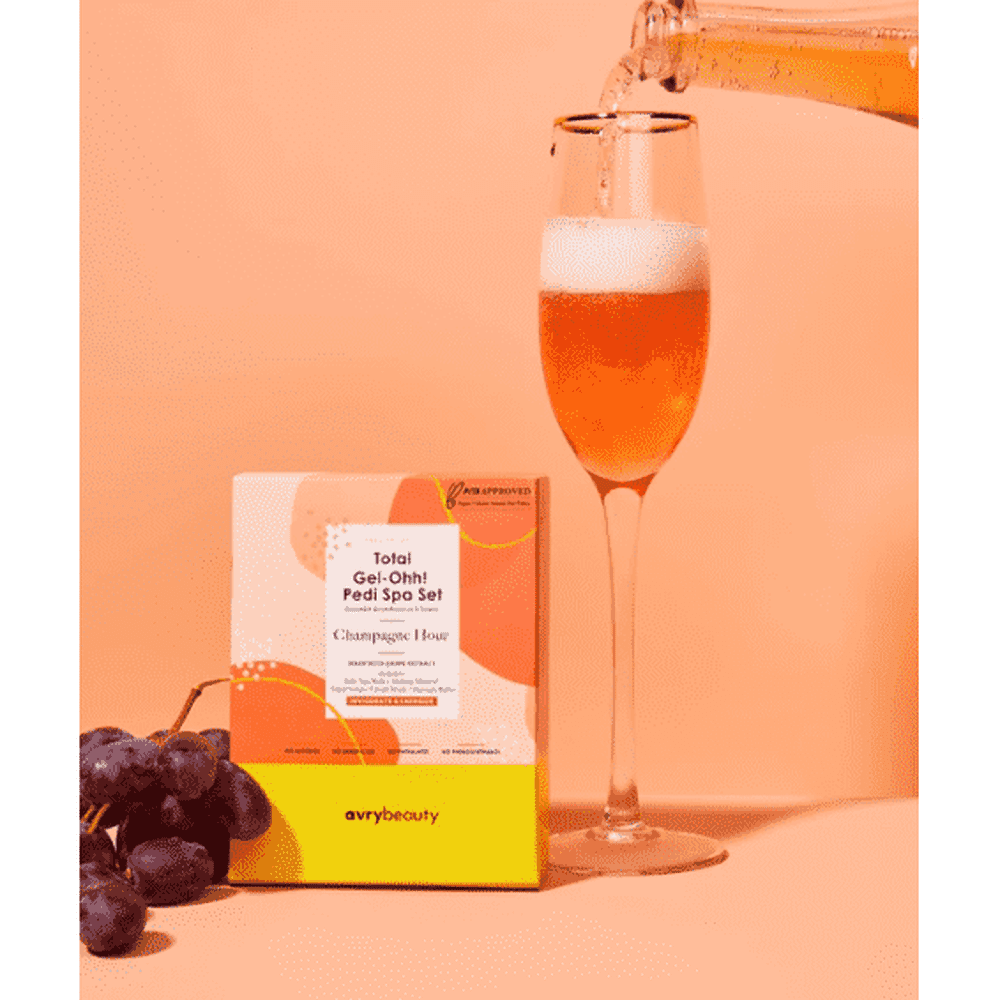 Total Gel-Ohh 5 Step Pedi Spa Set - Champagne Hour - Maskscara
