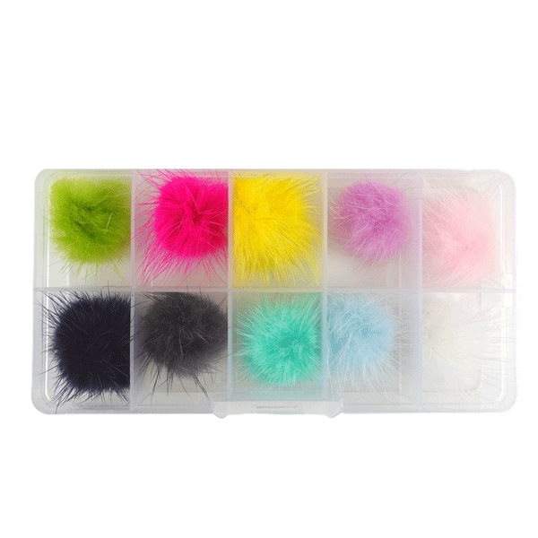 Nail Art Pom Pom Case - 1