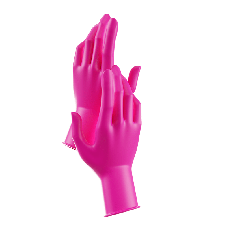 Nitrile Gloves - Pink Small - Maskscara