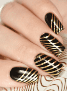 Wavy Lines Gold Lusion Water Transfer - 07LG - Maskscara