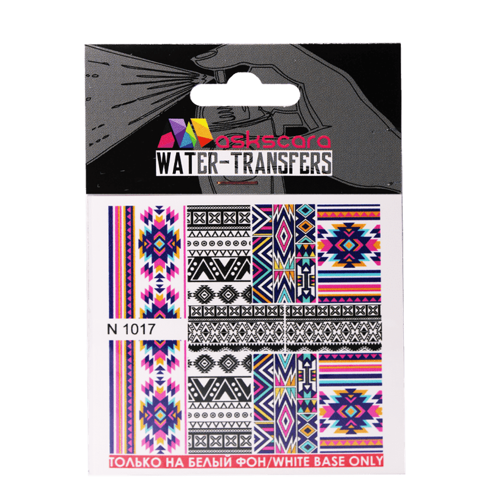 Modern Ndebele Tribal Water Transfer - 1017 - Maskscara