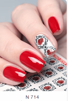 Red Rose Black Lace Water Transfer - 714 - Maskscara