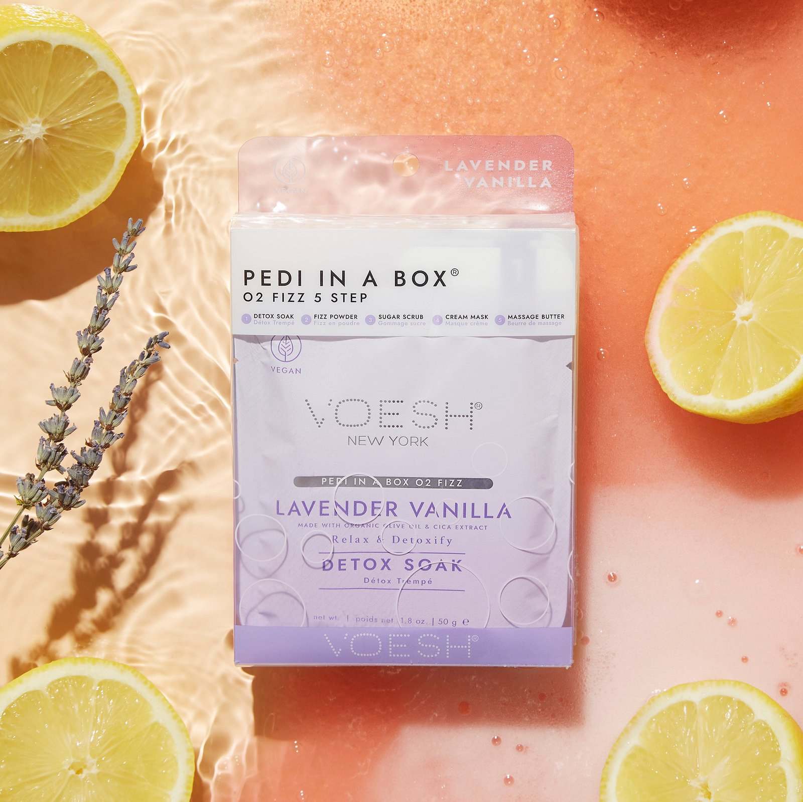 Pedi in a Box O2 Fizz 5 Step - Lavender Vanilla - Maskscara