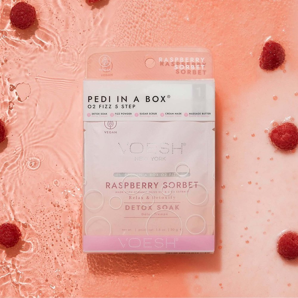 Pedi in a Box O2 Fizz 5 Step - Raspberry Sorbet - Maskscara