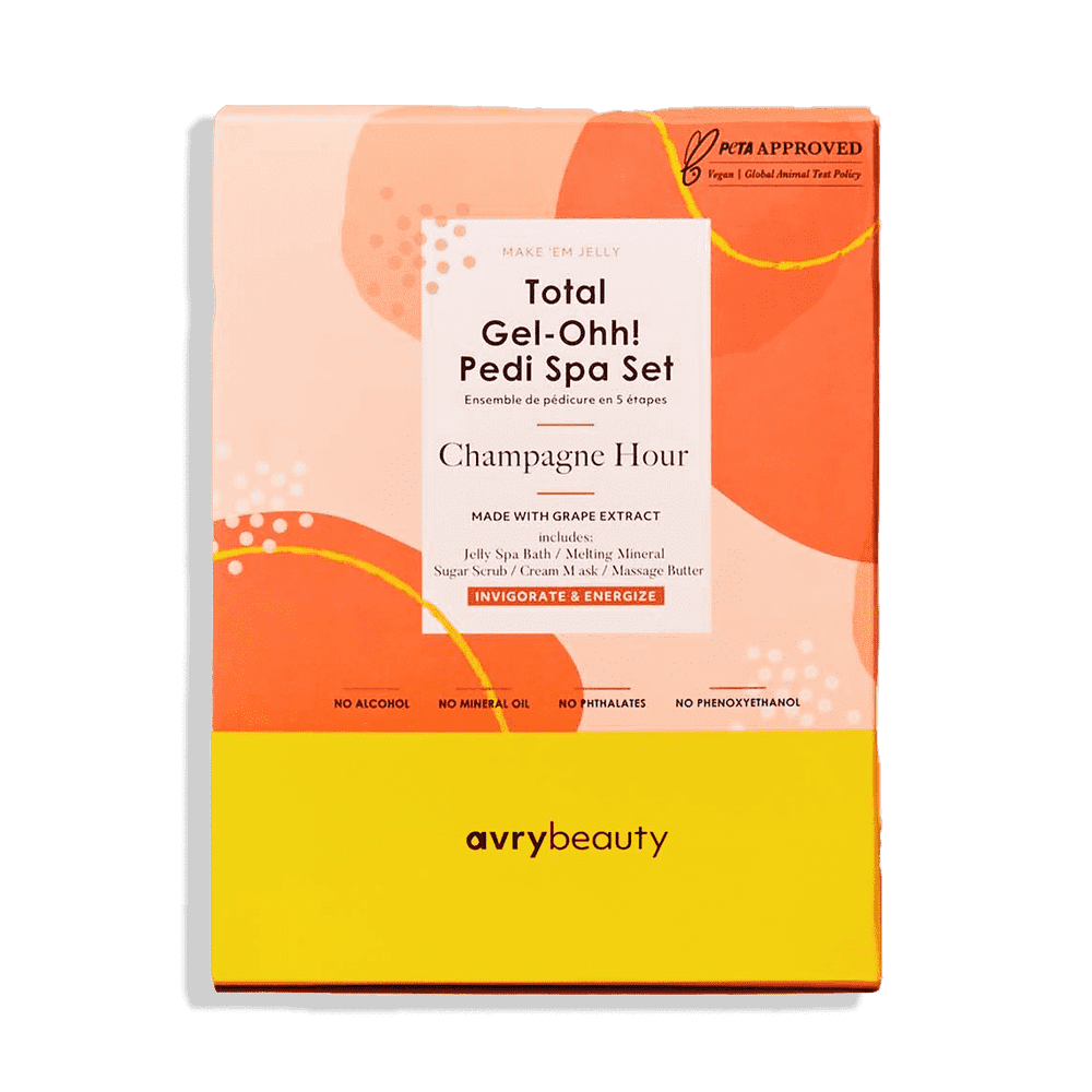 Total Gel-Ohh 5 Step Pedi Spa Set - Champagne Hour - Maskscara