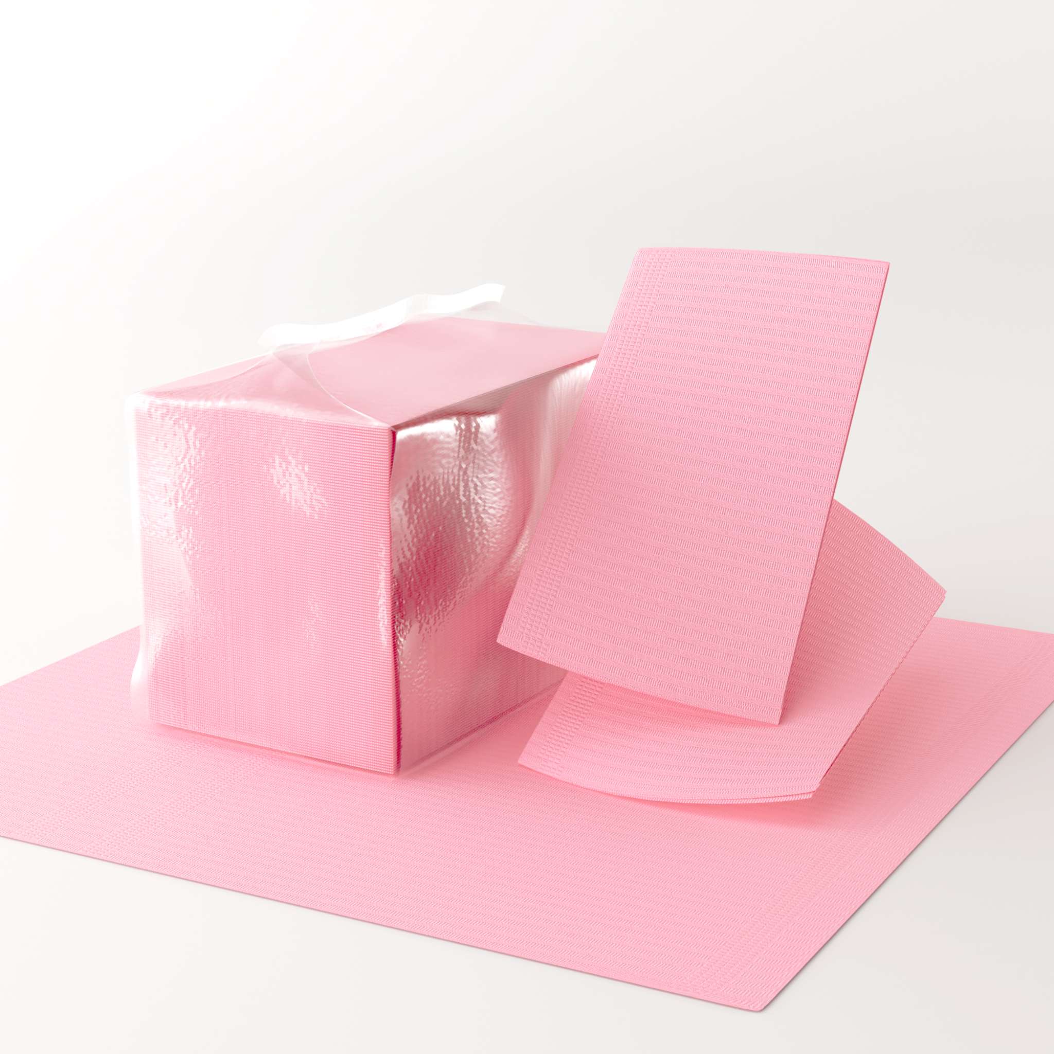 Disposable Lint Free Table Mat - 125pcs Pink - Maskscara