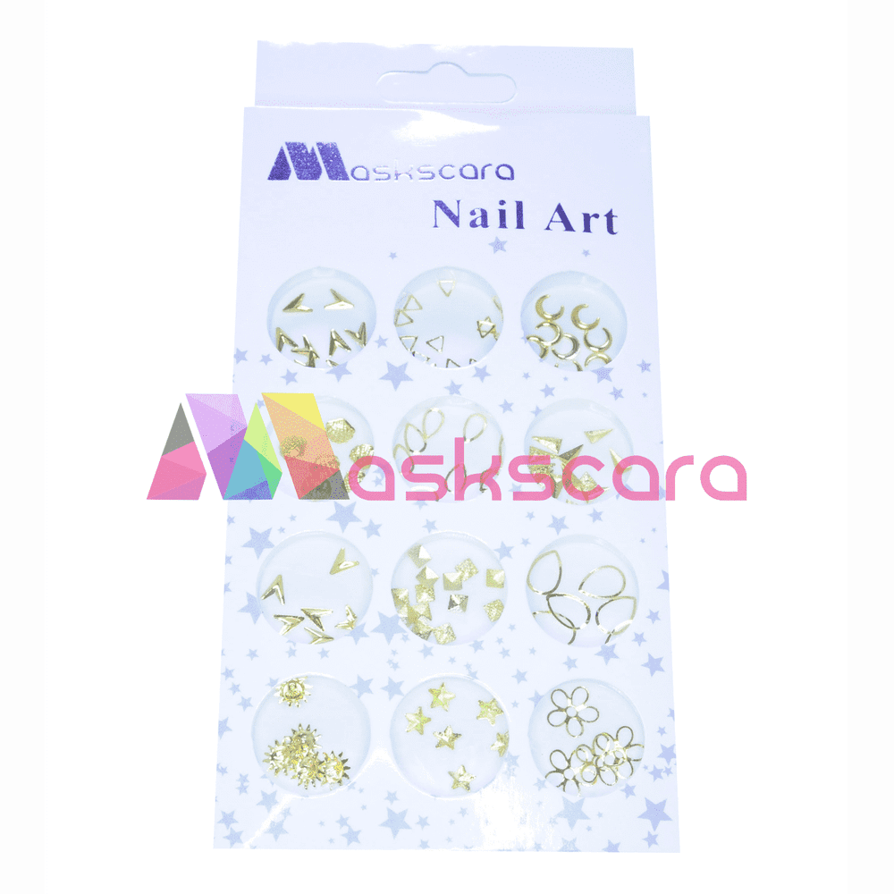 Mixed Gold Studs Gem Pack - Maskscara