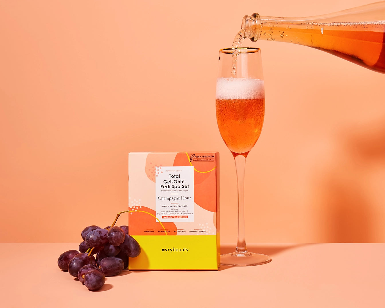 Total Gel-Ohh 5 Step Pedi Spa Set - Champagne Hour