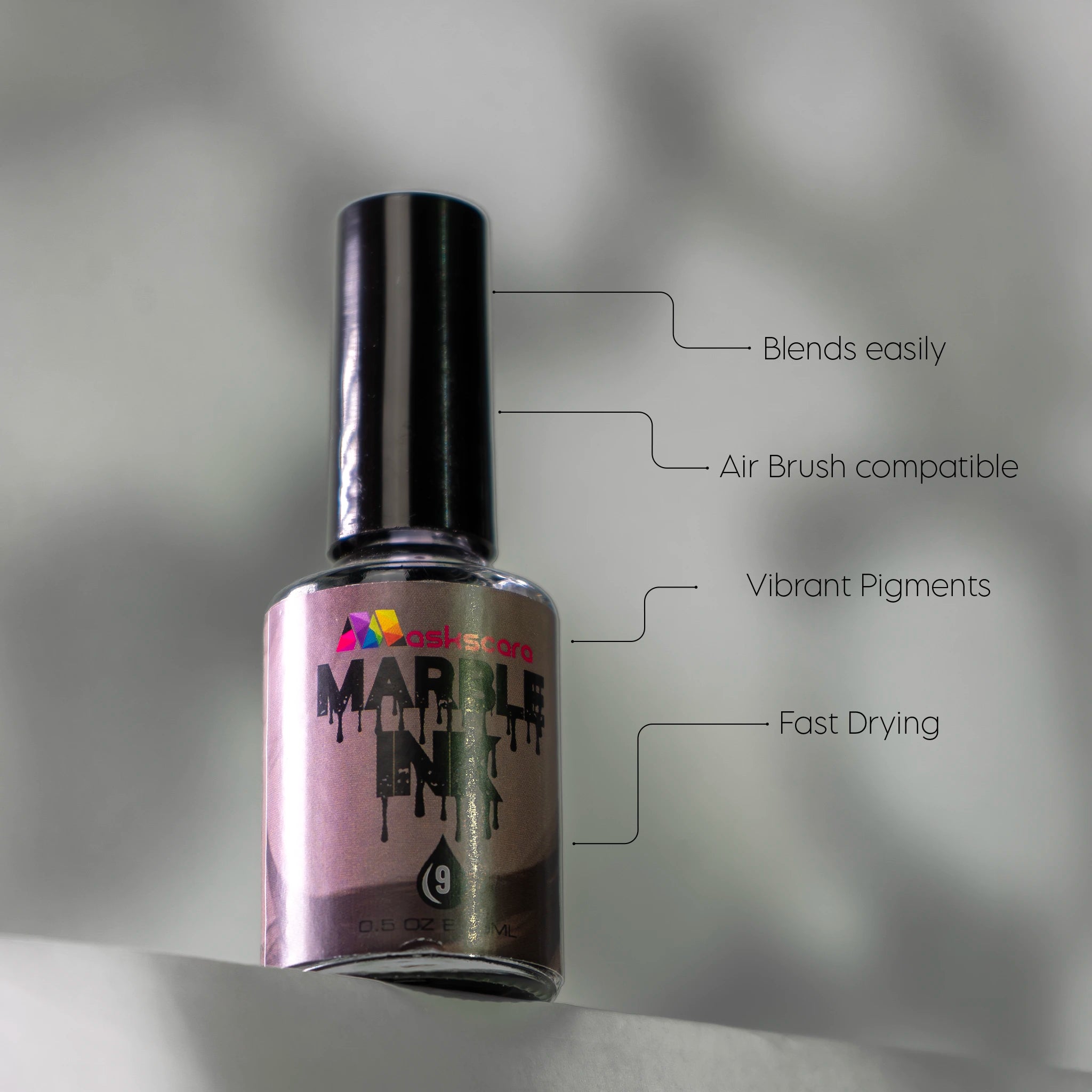 Grey Black Marble Ink - 15ml