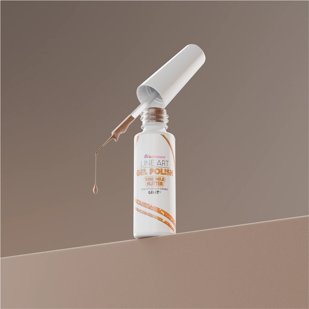 Line Art Gel 7ml - Rose Gold Glitter