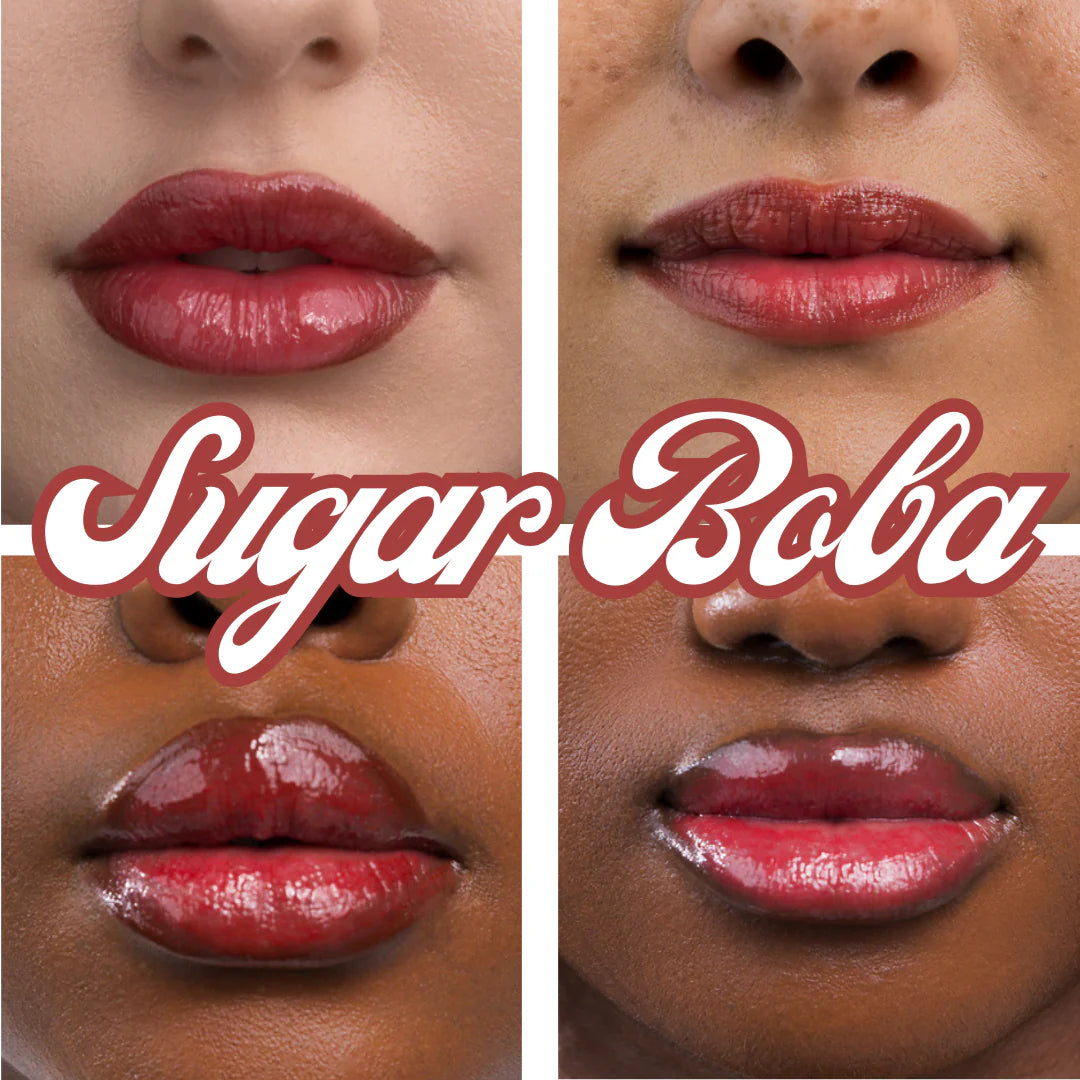 Burgundy Sugar Boba Tinted Lip Glaze