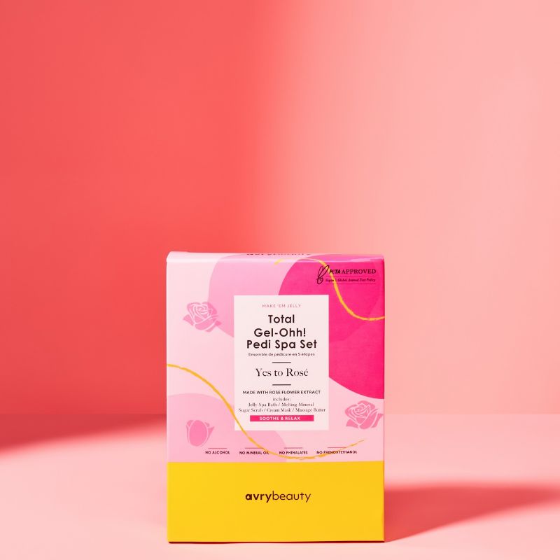 Total Gel-Ohh 5 Step Pedi Spa Set - Yes To Rosé