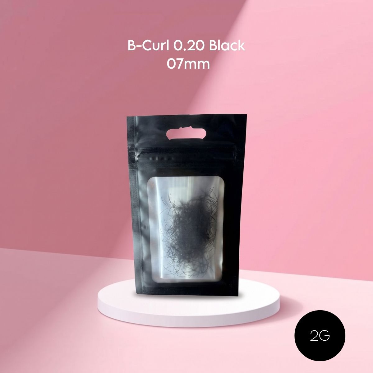 B-Curl Lashes - Thick 0.20mm Black 07 mm pkt