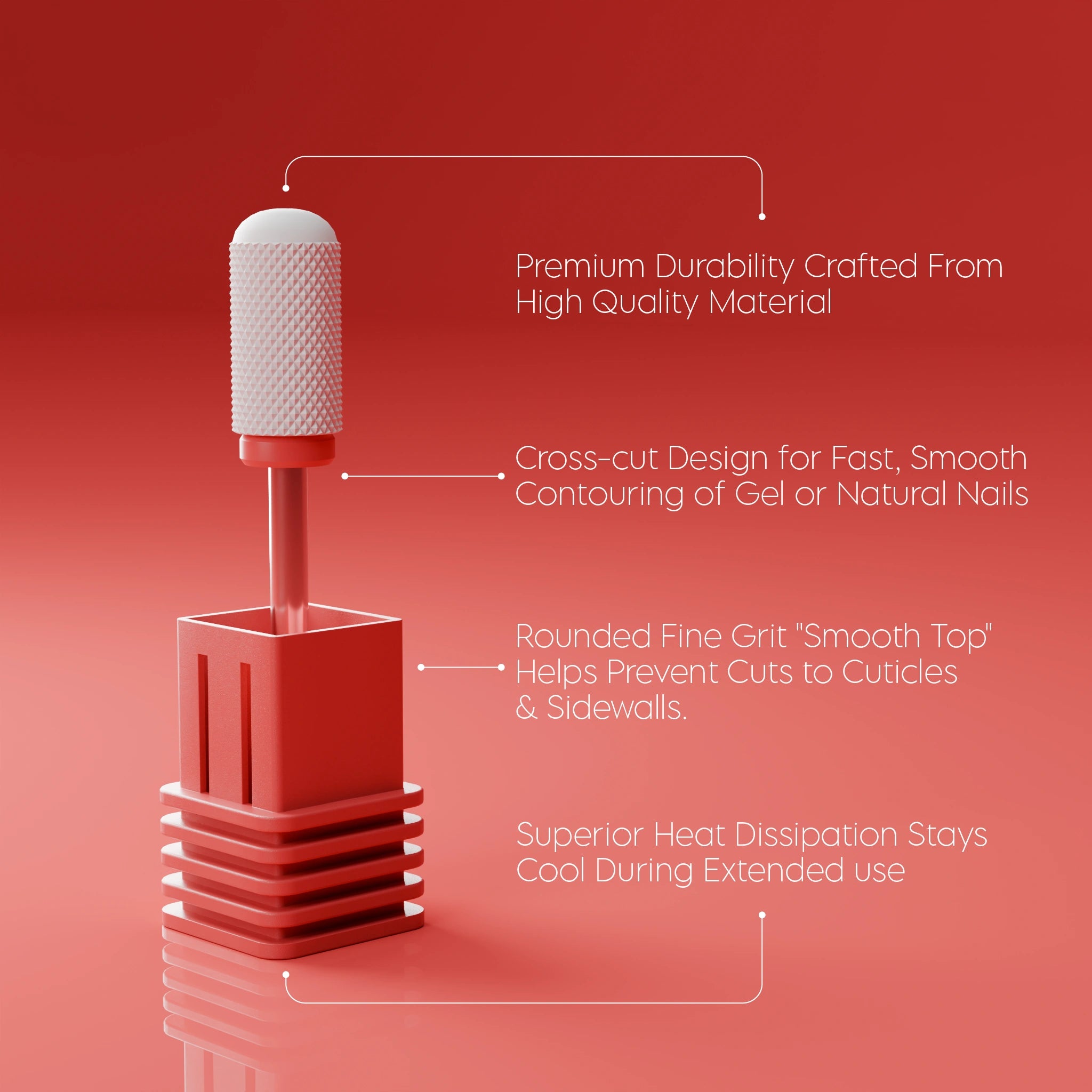 Ceramic E-File Bit - 3/32" Barrel Smooth Top