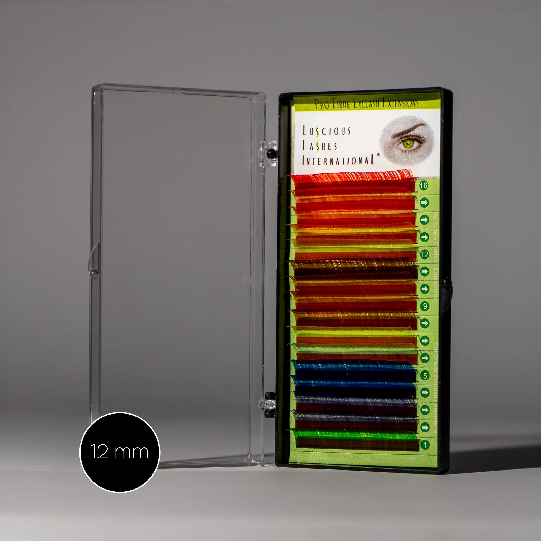 Colour Lashes C-Curl 0.07mm Rainbow 12mm