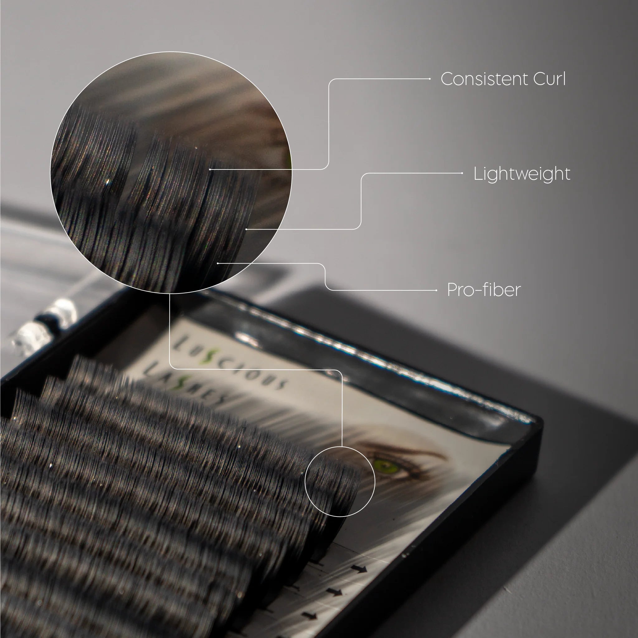 C-Curl Ellipse Lashes 0.15mm Black 10mm