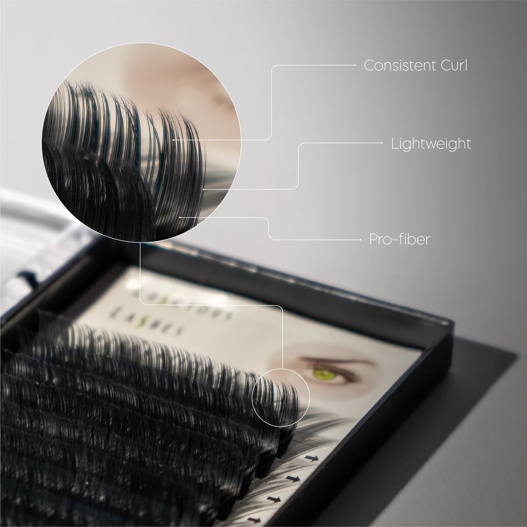 D-Curl Ellipse Lashes 0.15 Black 12mm