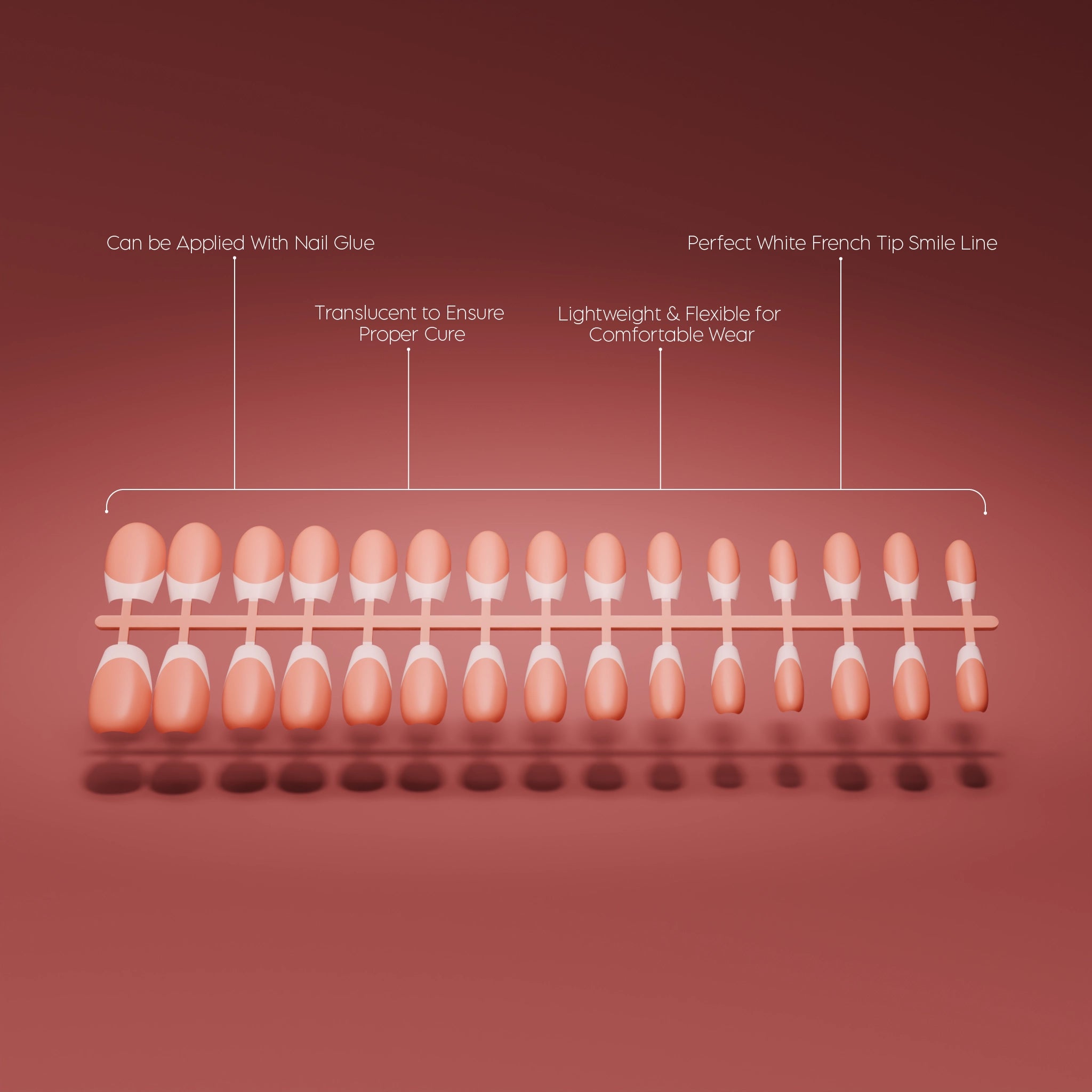 Full Cover French - Long Square Nude Tips (6)