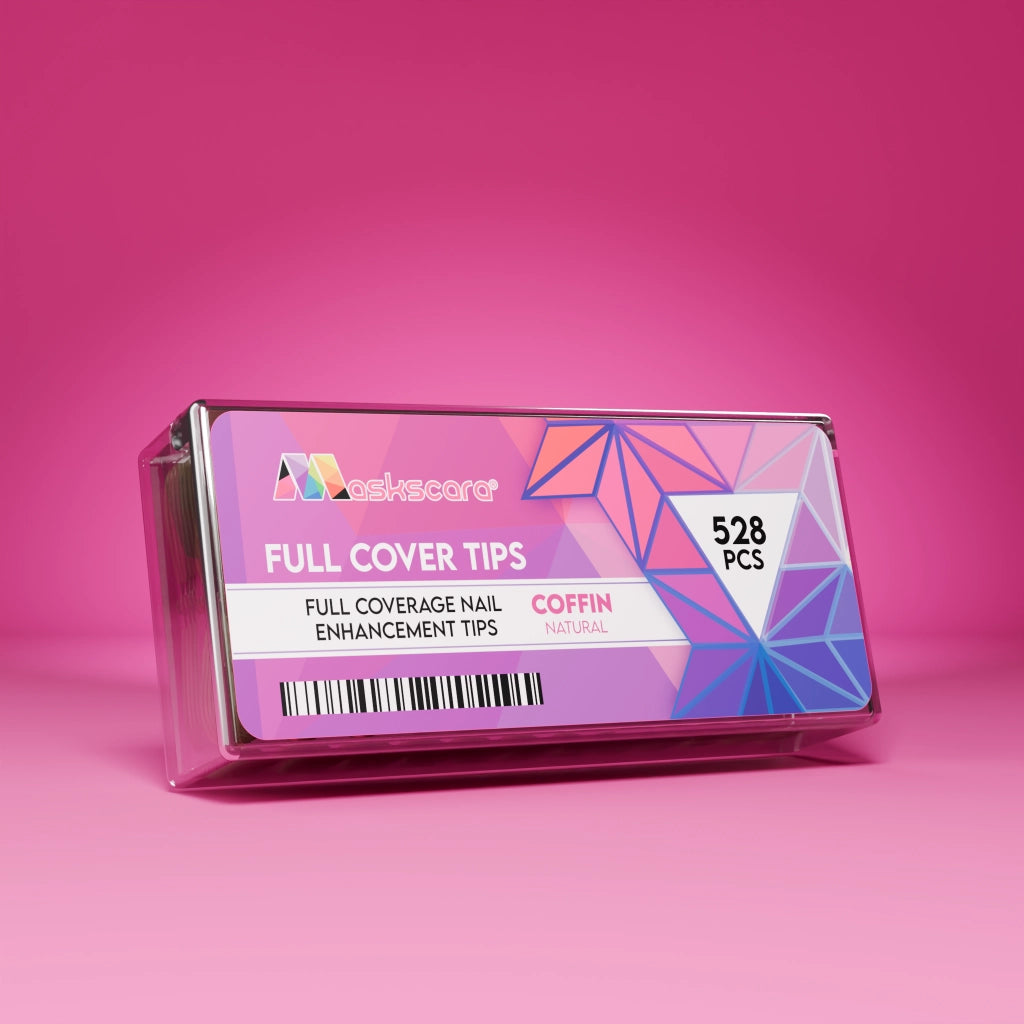 Full Cover Natural Coffin Long Tips