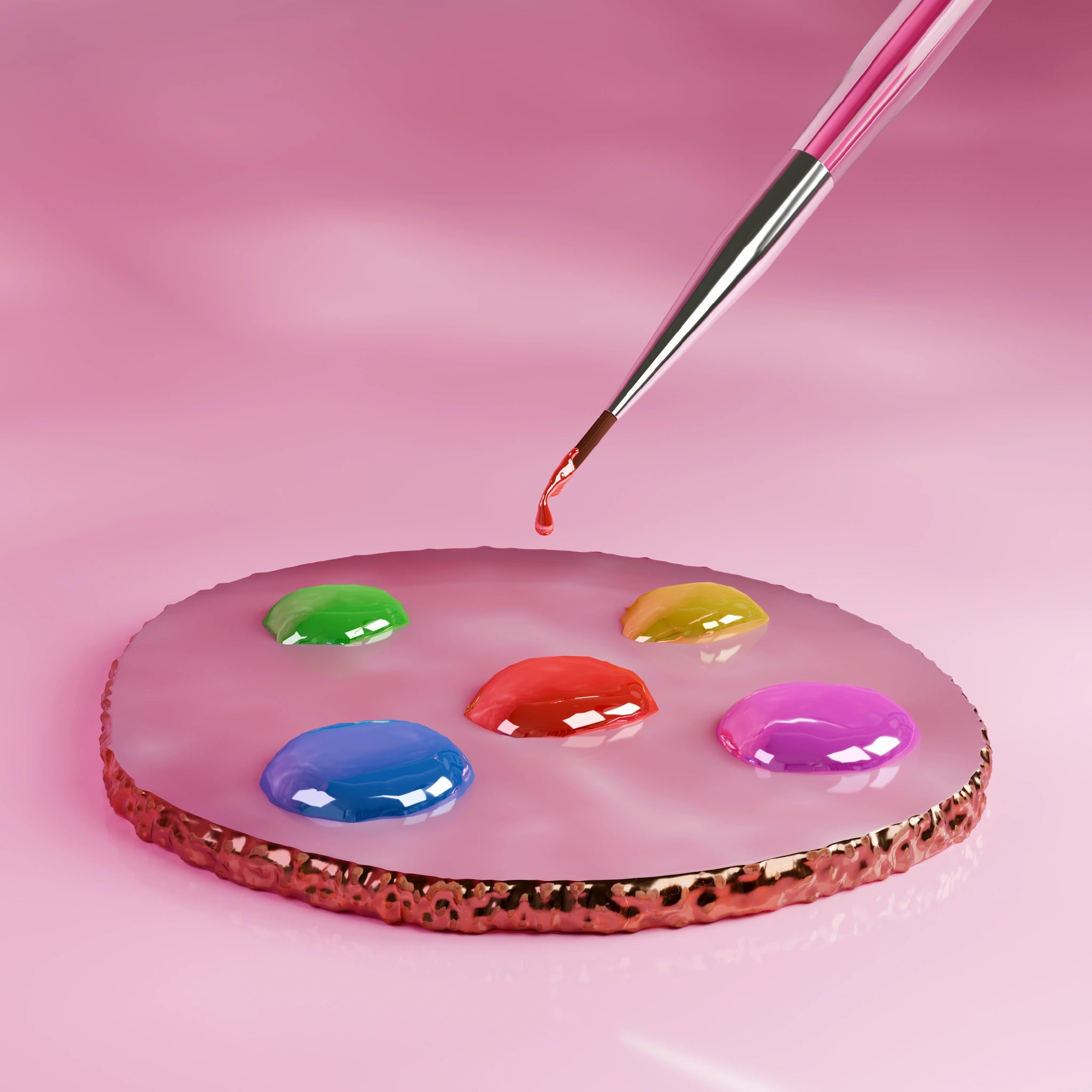 Geode Mixing Palette - Pink