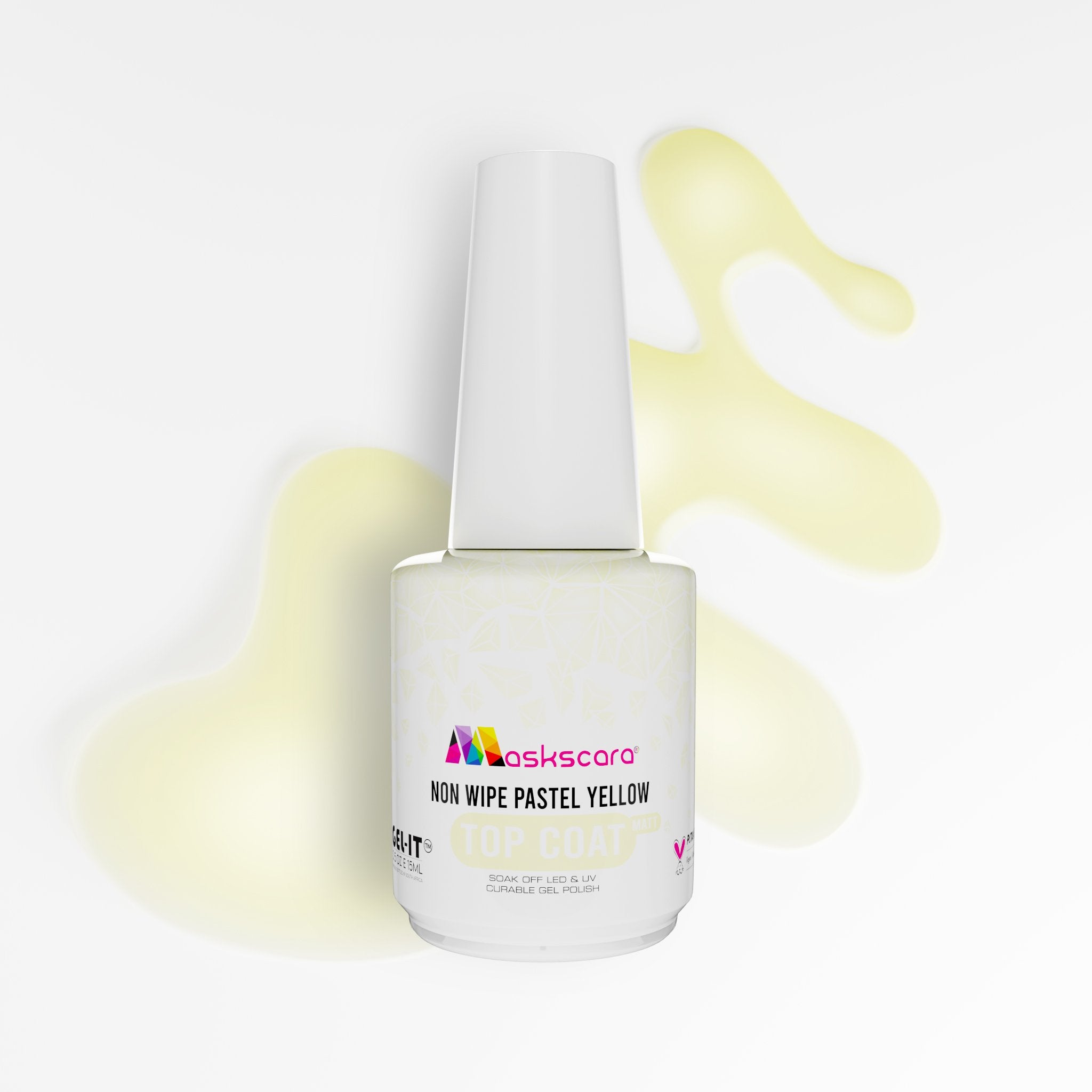 Non-Wipe Pastel Topcoat - Yellow - 15ml