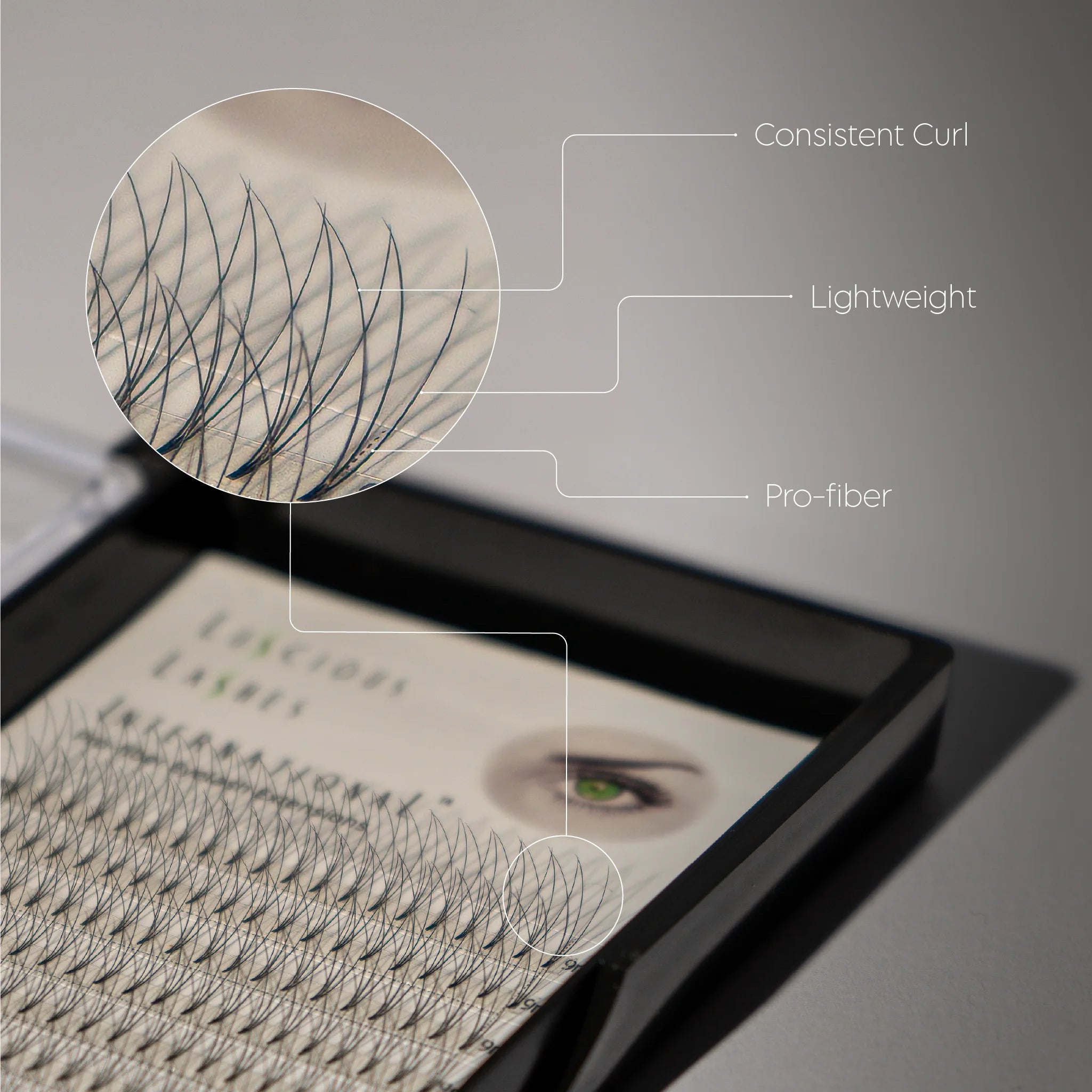 Volume Fans 16 Row 3D C-Curl 0.07mm 10mm