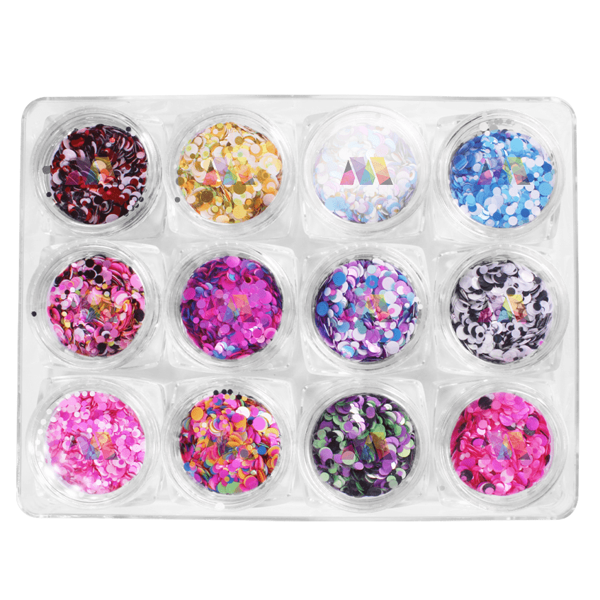 12 Pack Confetti Glitter - Maskscara