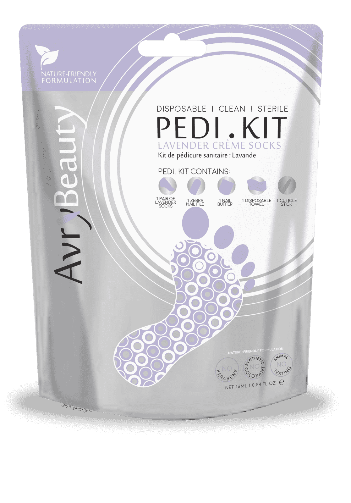 All-In-One Disposable PEDI Kit with Lavender Socks - Maskscara