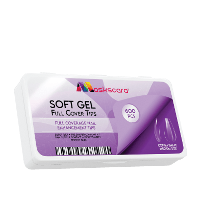 Soft Gel Tips - Full Cover (Coffin Medium) - Maskscara