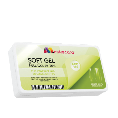 Soft Gel Tips - Full Cover (Square Medium) - Maskscara