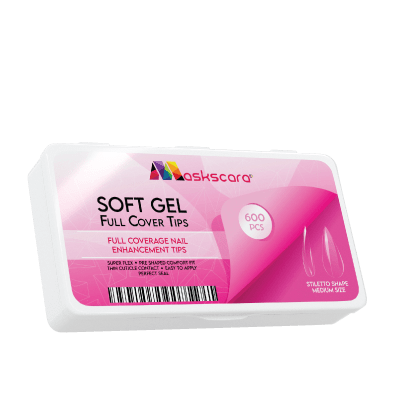 Soft Gel Tips - Full Cover (Stiletto Medium) - Maskscara