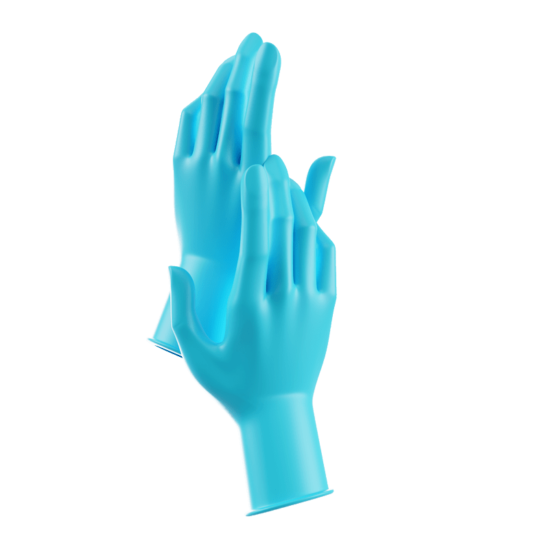 Nitrile Gloves - Blue Medium - Maskscara