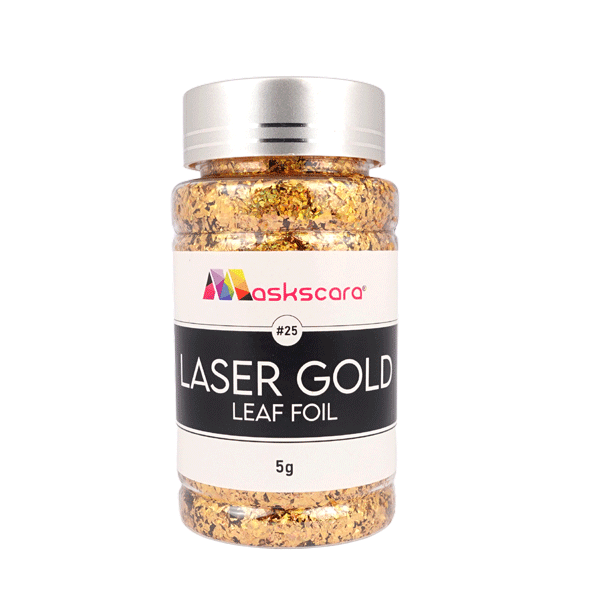 Metallic Leaf Foil pots - 5G Laser Gold - Maskscara