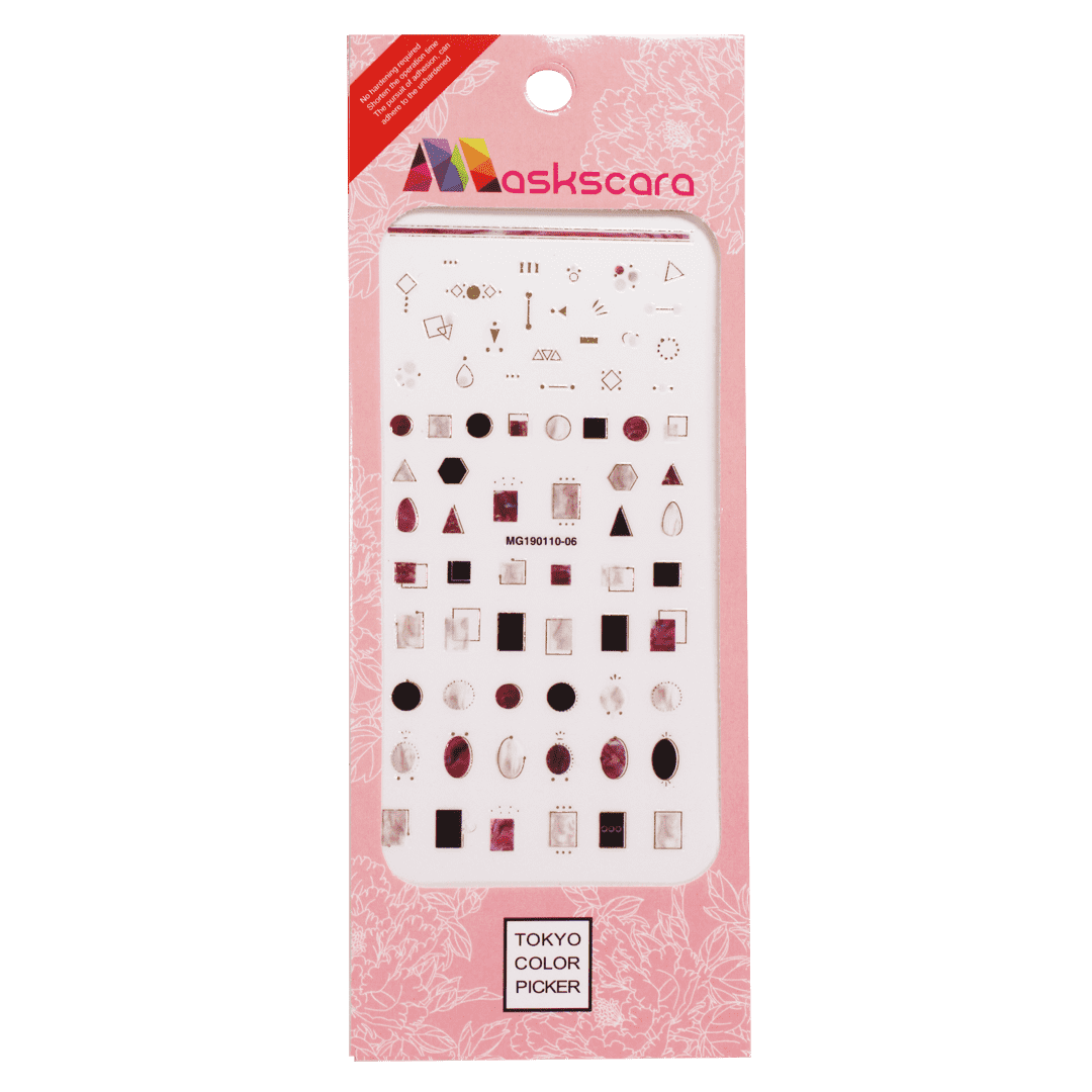 Nail Art Sticker - Marble Geometric (MG190110-06) - Maskscara