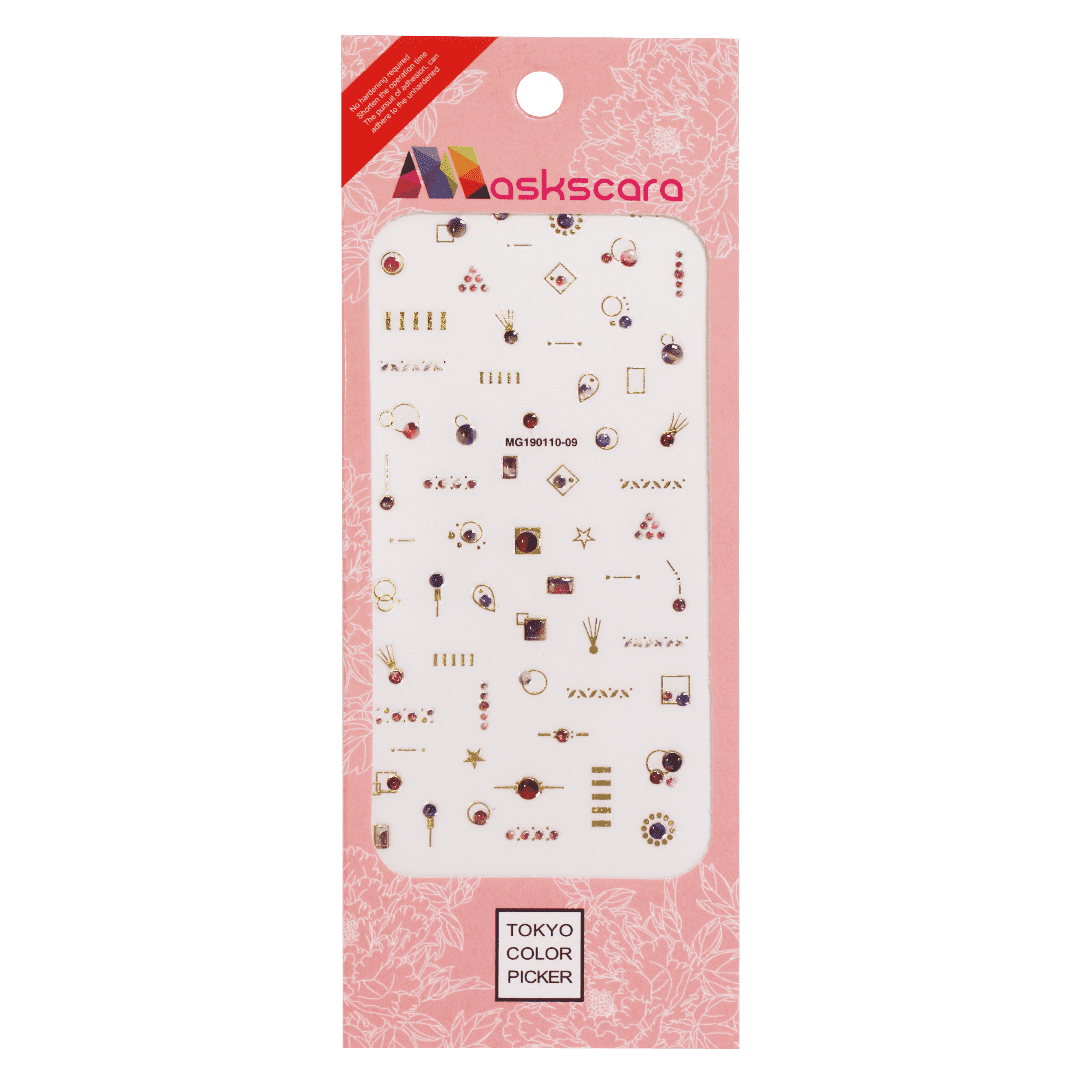 Nail Art Sticker - Minimalist Jewels (MG190110-09) - Maskscara