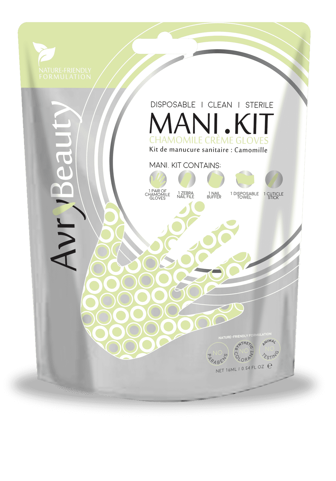 All-In-One Disposable MANI Kit with Chamomile Gloves - Maskscara