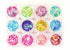 12 Pack Nail Art - Mixed Colors Butterfly Nail Glitter - Maskscara